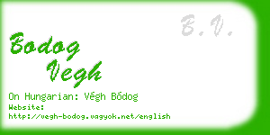 bodog vegh business card