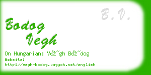 bodog vegh business card